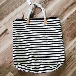 NWT Striped Canvas Tote